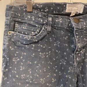 Current / Elliott denim low rise skinny jeans with floral design 30